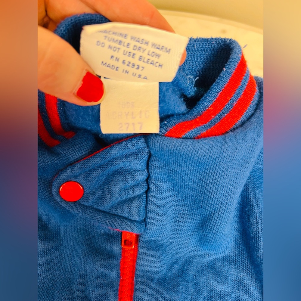 Vintage Barrel Toddler’s Boy Blue Sleeveless Zip Vest Jacket - 2T - Picture 4 of 8